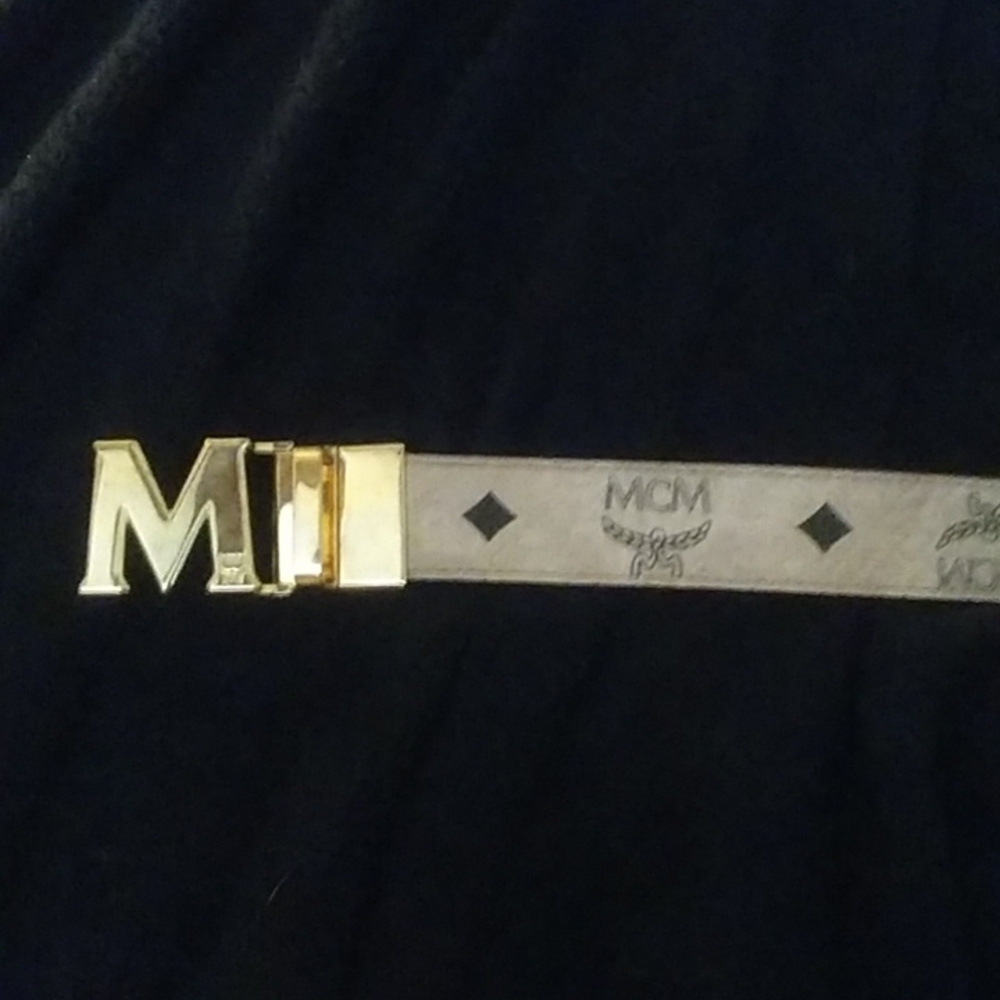 Revisable mcm belt cream mcm/baby pink